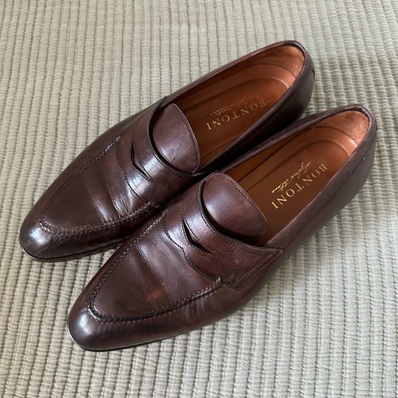 Bontoni Other - Bontoni Men’s Brown Leather Loafers (Size 9)
